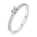 925 Sterling Silver Oxidized Ring with Pavé Setting CZ, Size 6 for Women-4