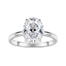 925 Sterling Silver 3.5 Carat Oval Zircon Ring with White Gold Plating for Women-2