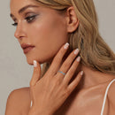 925 Sterling Silver Enamel Ring Size 6 for Women-7