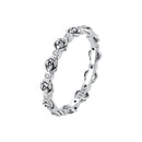 925 Sterling Silver Ring with Pavé Setting CZ - Size 6.0 - Oxidized Silver-2