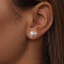 925 Sterling Silver Earrings with Quality Shell Pearl, Size 1*1.2cm for Women-6