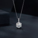 925 Sterling Silver Moissanite Pendant Necklace for Women - 45cm-5