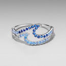 925 Sterling Silver Size 6.0 White Gold Plated CZ Ring for Women-4