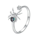 925 Sterling Silver White Gold Plated Ring with Pavé Setting CZ for Women-1