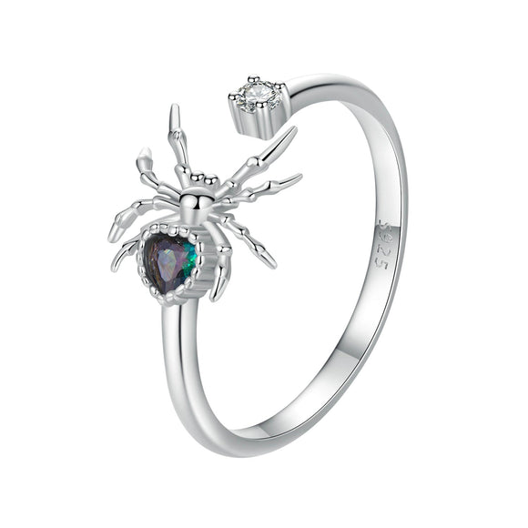 925 Sterling Silver White Gold Plated Ring with Pavé Setting CZ for Women