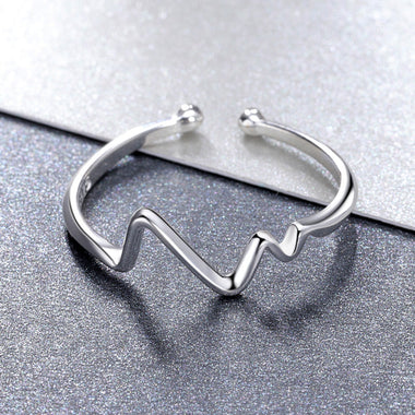 925 Sterling Silver Platinum Plated 0.1cm Ring for Men - 0