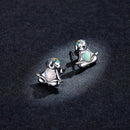 925 Sterling Silver Earrings with Translucent Opal-6