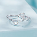 925 Sterling Silver & White Gold Pave Setting Moonstone Ring for Women-4