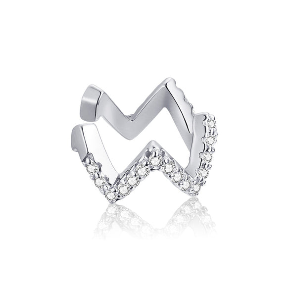925 Sterling Silver Plated Platinum Pavé CZ Earrings for Women