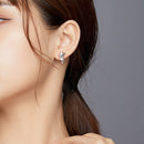 S925 Oxidized Silver Earrings Size 1.5*1cm, 2.4*1.3cm for Women-7