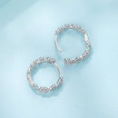 925 Sterling Silver Earrings with CZ and White Gold Plating-6