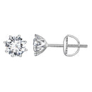 S925 Silver 0.5 Carat Moissanite Earrings 6.0mm for Women-1