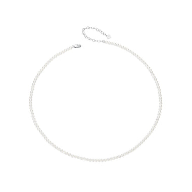 925 Sterling Silver White Gold Plated Necklace with Quality Shell Pearl for Women