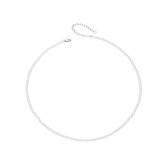 925 Sterling Silver White Gold Plated Necklace with Quality Shell Pearl for Women
