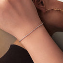 925 Sterling Silver Plated White Gold Adjustable Bracelet for Women-4