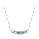 925 Sterling Silver White Gold Plated 40+5cm Necklace with Pavé Setting CZ for Women-1