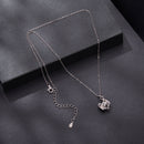 925 Sterling Silver Moissanite White Gold Plated Necklace for Women, Length 40+5cm-5