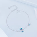 925 Sterling Silver 16.5cm+5cm Enamel Dragonfly Bracelet for Women-4