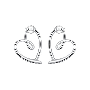 925 Sterling Silver Earrings for Women - 19x14mm, Platinum Plated