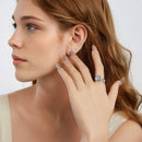 925 Sterling Silver Ring with Enamel Process and Pavé CZ - Stylish & Elegant Design for Women-7