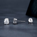925 Sterling Silver Earrings with Moissanite in Style S, 0.5cm for Women-5