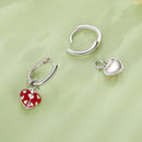 S925 Sterling Silver Enamel Process Pavé Set CZ Earrings-5