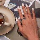 925 Oxidized Silver 0.5cm Ring-7