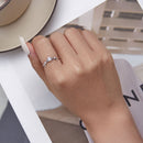 925 Sterling Silver Oxidized Pavé Setting CZ Ring Size 6 for Women-5