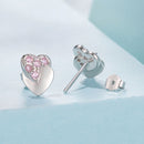 925 Sterling Silver White Gold Plated CZ Earrings 1.0x0.7cm for Women-3