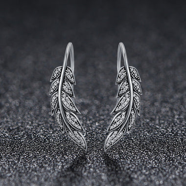 925 Sterling Silver Earrings with Pavé Setting CZ - 0