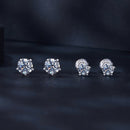 925 Sterling Silver Moissanite 0.50 Carat Earrings 6.0mm for Women-5