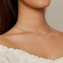 925 Sterling Silver Necklace with Platinum Plating, 395+55mm Length, 3.0mm Width for Women-6