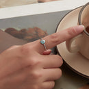 925 Sterling Silver Enamel Pavé CZ Spiral Ring for Women-5