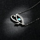 925 Sterling Silver Opal Necklace with CZ and Platinum Plating, Adjustable Length 45cm, Women’s Jewelry-7