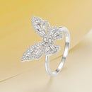 925 Sterling Silver White Gold Plated 1.9mm CZ Pavé Setting Ring Size 7 for Women-3