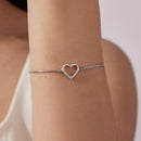 925 Sterling Silver Plated White Gold Moissanite Bracelet for Women-5