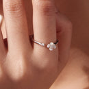 925 Sterling Silver White Gold Plated Ring with Nacre and CZ for Women-5