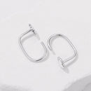 925 Sterling Silver Plated White Gold Earrings for Women-5