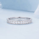 925 Sterling Silver S925 Pavé Setting CZ Ring for Women, Size 6.0, Width 2.6mm-1