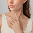 925 Sterling Silver Ring with Heart Design, 0.55cm Heart Size, Women’s Jewelry-5