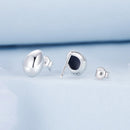 925 Sterling Silver Earrings 10x7mm with Oxidized Silver for Women-3
