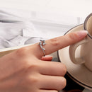 925 Sterling Silver Transparent Glass Ring for Women-5