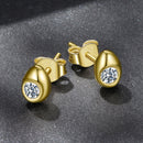 925 Sterling Silver Moissanite 0.1ct Earrings for Women-3