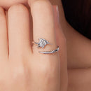 925 Sterling Silver Oxidized Silver 0.7cm Swing Rings for Women-6