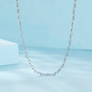 925 Sterling Silver Necklace with Platinum Plating, 395+55mm Length, 3.0mm Width for Women-4