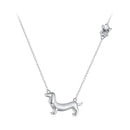 925 Sterling Silver Necklace with CZ Pendant, 450mm Length, Platinum Plated, for Women-2