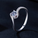 925 Sterling Silver 5mm Moissanite Ring for Women-5