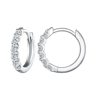 925 Sterling Silver 2.0mm Moissanite Earrings for Women