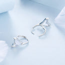 925 Sterling Silver Transparent Glass Earrings for Women-5