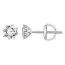 S925 Silver 0.5 Carat Moissanite Earrings 6.0mm for Women-3
